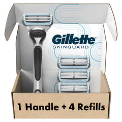 SkinGuard Razor, 1 Handle and 4 Razor Blade Refills